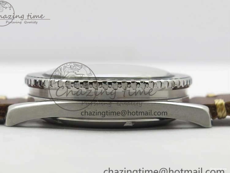 0117 Vintage Seamaster 300 No Date SS B12 Black Dial On Brown Leather Strap A2836 (Free Nylon Strap) Comfortable 7912